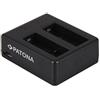 Patona Caricatore doppio USB per SJCAM SJ4000 SubTig3 Rollei Actioncam 220 300 300 Plus 310 330 415 416 426 incl. cavo micro USB "