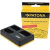 Patona Caricatore triplo USB per Canon LP-E6"