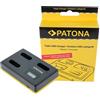 Patona Caricabatterie triplo USB per Sony NP-BX1 BX BX1 NP-BX1 Cybershot DSC HX300 DSC HX50V DSC RX1 incl. cavo USB di tipo C "
