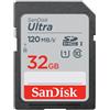 SanDisk Scheda SDHC Ultra UHS-I U1 Class10 120 MB/s 32 GB"