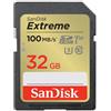 SanDisk Scheda di memoria SDHC Extreme V30 UHS-I U3, Classe 10 32 GB 100MB/s"