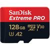 SanDisk Adattatore SD Extreme Pro micro SDXC UHS-I, U3, V30, A2, C10+ 128 GB 200 MB/s"