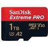 SanDisk Adattatore SD Extreme Pro micro SDXC UHS-I, U3, V30, A2, C10+ 1 TB 200 MB/s"