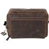 Gillis Borsa da toilette in pelle Wellington marrone vintage grande"