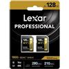 Lexar confezione da 2 SDXC Professional Tipo Gold - 1800x 280MB/s V60 II 128 GB 2 CONFEZIONI"