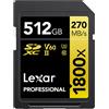 Lexar SDXC Professional Tipo Gold - 1800x 270MB/s V60 II 512 GB"