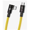 COBRAUNION Da USB-C a USB-C 90° - Cavo Tether Dritto - angolato a 90° giallo"