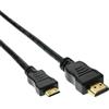 Inline Cavo da HDMI-A a mini HDMI-C nero 1,5m"