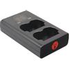 Berenstargh Caricatore USB doppio LCD per Fuji NP-W235"