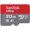 SanDisk scheda microSDXC+adattatore SD A1 Classe 10 UHS-I, scheda di memoria 150MB/s 512 GB"