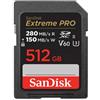 SanDisk Scheda di memoria SDXC Extreme PRO 150MB/s V60 UHS-II Class10 R280-/W 512 GB"
