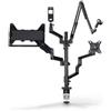 Hama Supporto per monitor per la configurazione dello streaming, 4 bracci, regolabile in altezza, orientabile "