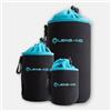 Lens-Aid Borsa per lenti in neoprene con rivestimento in pile Set: S, M, L"