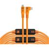 Tether Tools Cavo dati TetherPro Optima 10G da USB-C a USB-C ad angolo retto - 9,4 m arancione"