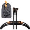 Tether Tools Strumenti LeverLock + Kit di cavi Optima 10G da USB-C a USB-C ad angolo retto, 4,6 m nero"