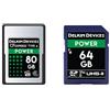 Delkin Bundle di schede di memoria POWER CFexpress™ Type A - 80 GB CFeA + 64 GB SD V90 "