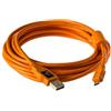 Tether Tools TetherPro Cavo dati USB per USB 2.0 tipo A a USB 2.0 Micro-B (5 pin) - lunghezza 4,6 metri arancione"