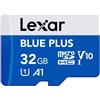 Lexar microSDHC Blue Plus UHS-I V10 Lettura 100MB/s con adattatore SD 32 GB"