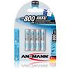 Ansmann maxE batteria ricaricabile Micro (AAA/HR03) confezione blister da 4 pezzi "
