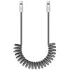 Newell Cavo USB-C - USB-C 100 W, 1,5 m, silicone, a spirale Grigio"