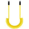 Newell Cavo USB-C - USB-C 100 W, 1,5 m, silicone, a spirale giallo-nero"