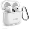 Sbs Custodia in TPU per AirPods 4 con custodia protettiva trasparente e moschettone in metallo "