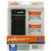 Jupio Batteria Kit Olympus Jupio: 2x batteria Li-40B/Li-42B/NP45/D-Li63/EN-EL10 + caricatore singolo USB "