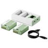 Tilta Caricabatterie per NP-W126S Verde cenere 2 batterie + 1 caricatore"