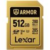 Lexar SDXC Pro Gold Series ARMOR UHS-II V60 IP68 Acciaio inox R280 - Merce restituita 512 GB"