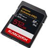 SanDisk SDXC Extreme PRO 310 MB/s in lettura, 305 MB/s in scrittura, UHS-II V90 512 GB "