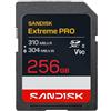SanDisk SDXC Extreme PRO 310 MB/s in scrittura, 304 MB/s in lettura, UHS-II V90 256 GB"