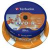 Verbatim DVD-R 4.7GB/120Min/16x Cakebox confezione da 25 pezzi"