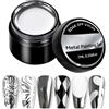 Generic Smalto per unghie in metallo argentato, 7 ml, finitura a specchio, smalto cromato lucido, gel riflettente per unghie con ultra lucentezza, effetto lamina 3D, vernice per manicure per saloni e fai da