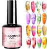 Generic Smalto per unghie in gel Blooming, colori di smalto in gel abbinati, smalto per unghie in Blooming dai colori vivaci, facile da applicare, colla a sbavatura rapida per nail art, sfumatura blush, l