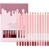 Generic Labbra, Kit Labbra - 12 Colori Cosmetici Cremosi Naturali Opachi A Lunga Durata Per Casa Viaggi Giorno Notte Feste Matrimoni Inverno Autunno Primavera Uffici Scuola Appuntamenti