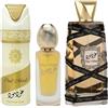 Lattafa Oud Mood Elixir - Set regalo da 3 pezzi con EDP da 100 ml, deodorante da 200 ml e spray per capelli da 50 ml