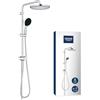 GROHE Vitalio Start 250 Colonna Doccia con Deviatore (soffione tondo 25 cm 2 getti, doccetta 2 getti, deviatore, risparmio idrico), Cromo, 26680001