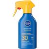 NIVEA SUN Protect & Hydrate Spray Solare SPF 30 250 ml, Crema solare 30 spray idratante 48h ad assorbimento rapido, Protezione solare 30 resistente all'acqua con Vitamina C e Acido Ialuronico