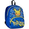 Seven Zainetto Scuola Pokemon, Blu, 14 L, Monoscomparto, Tasca frontale, Tasca laterale portaborraccia, Multifunzione, Asilo, Tempo libero, Viaggi, Bambino, Bambina
