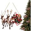 Generico Sleigh slitte di natalizio Babbo Natale Craus - Decorazione appesa acrilica 2D, Ornamento di slitta di Babbo Natale delle festività, decorazione per le vacanze all'aperto per esterno | Ornamento slitt