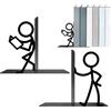 Generico Fermalibri in metallo nero: design creativo di figure, scaffale per libri, espositore | Elegante organizer per la casa, librerie, tavolini, mobili TV, camere da, soggiorni, ufficio