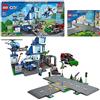 LEGO 60316 City Police Stazione di Polizia, con Camion della Spazzatura ed Elicottero Giocattolo & 60304 City Piattaforme Stradali, Set di Basi per Strade con Lampioni Fosforescenti