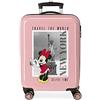 Disney Topolino e Minnie Viaggia per il mondo New York Nude Valigia da cabina 38x55x20 cm ABS rigido Chiusura a combinazione laterale 34L 2 kg 4 doppie ruote bagaglio a mano