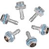 Tiiyee Raccordo Filettato G1/4, Raffreddamento ad Acqua Adattatore da Portagomma Industriale a Raccordi per Tubi Collegare il Tubo Flessibile del Serbatoio Radiatore Collegamento 6 Pezzi (11 mm)