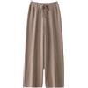 DBFBDTU Pantaloni A Gamba Larga in Cashmere da Donna Pantaloni A Gamba Larga in Cashmere Lavorati A Maglia Tinta Unita Casual Qing Fleece XL