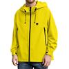 RUMAOZIA Giacca a vento da uomo, impermeabile, traspirante, per le mezze stagioni, con cappuccio, leggera, antivento, giacca funzionale Raincoat Full Zip, giallo., XXL