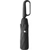 Generic Ombrello con fibbia ad anello, ombrello pieghevole e automatico, con manico a moschettone, leggero, spesso, portatile, per donne e uomini, da esterno per pesca, vacanze, passeggiate