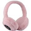 Niltracy, paraorecchie Bluetooth con fodera in pelliccia di coniglio, Bluetooth 5.0 e design wireless caldo, colore rosa, ideali per l'uso invernale, paraorecchie Bluetooth, pelliccia di coniglio e