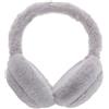 Niltracy, paraorecchie Bluetooth con musica, fodera in pelliccia di coniglio, Bluetooth 5.0, calde e wireless, grigie, ideali per l'inverno, paraorecchie con musica Bluetooth, caldi e pelosi