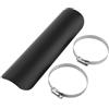 VOBOR Paracalore Marmitta, Metal Steel Automotive Tubo Termico Copertura di Isolamento Termico, Universale Paracalore Scarico Moto per Moto de Diametro 50 mm a 70 mm (Colore : Black)